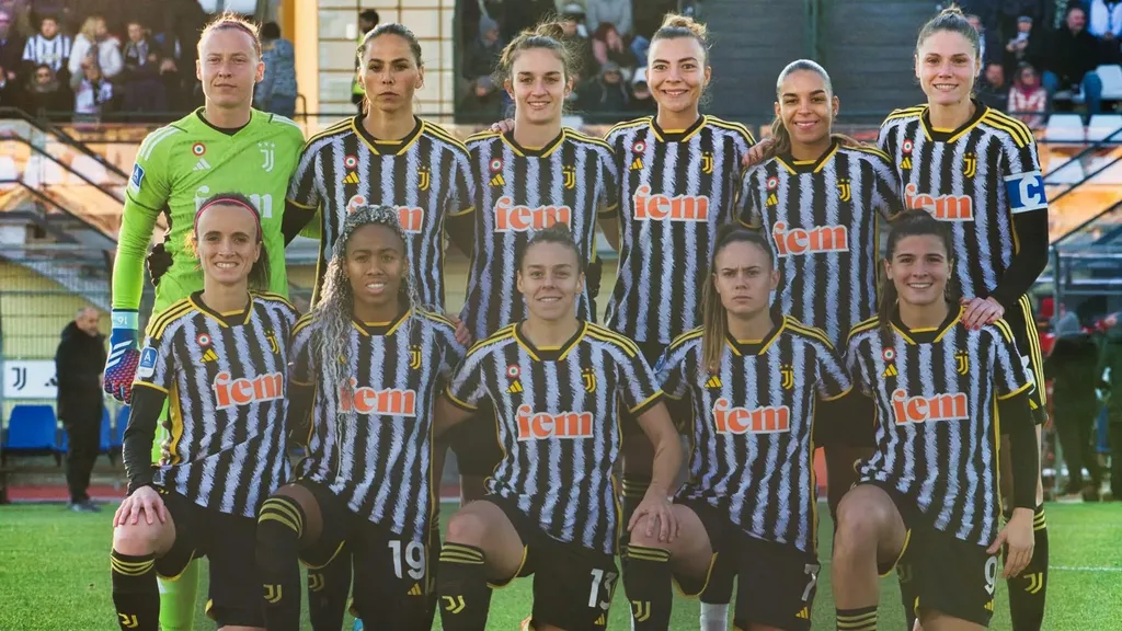 La Juventus schierata contro il Milan