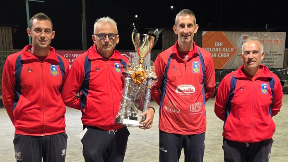La quadretta del Crc Botalla vincente a Villafranca Piemonte