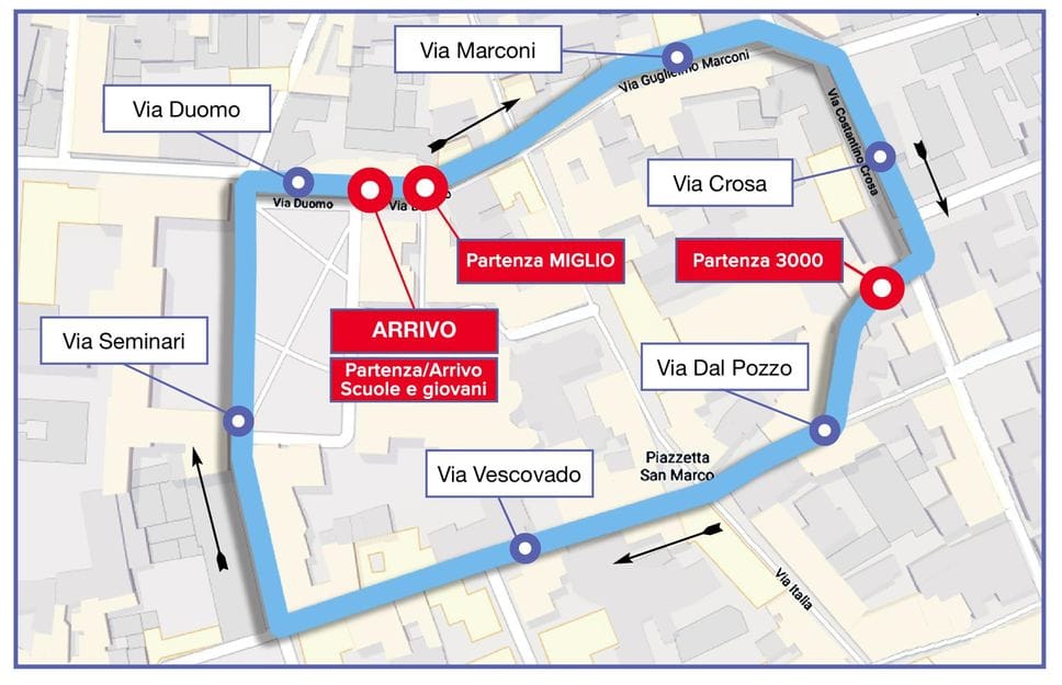 La mappa del Circuito Città di Biella