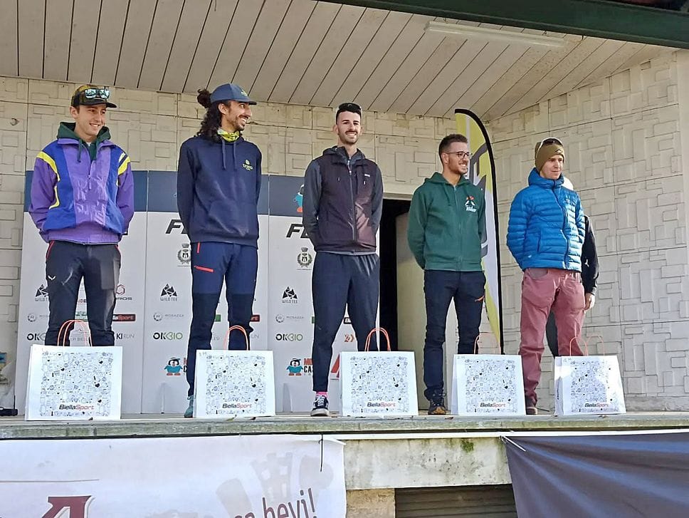 La premiazione del trail corto maschile La premiazione del trail corto maschile