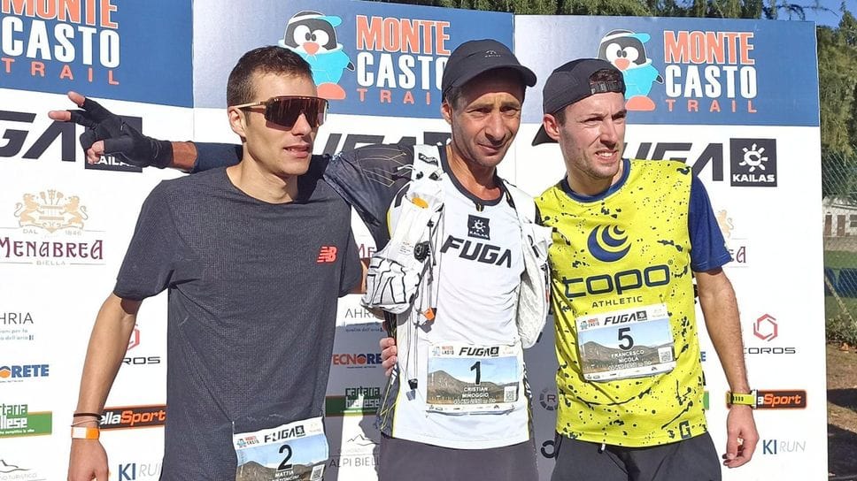 Il podio maschile della 44K con Mattia Bertoncini, Cristian Minoggio e il biellese Francesco NicolaFotoservizio Trail Monte Casto Il podio maschile della 44K con Mattia Bertoncini, Cristian Minoggio e il biellese Francesco NicolaFotoservizio Trail Monte Casto