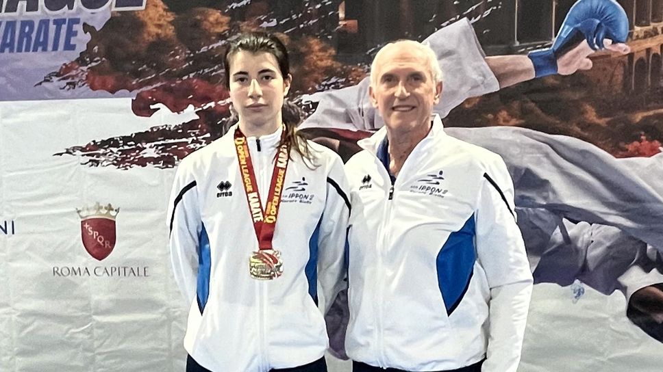 Marta Buono  e il maestro Maurizio Feggi