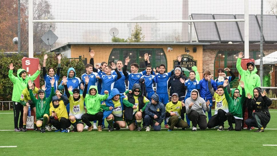 I partecipanti alla giornata dedicata al progetto “Sport e Saluti - Rugby per Tutti - Restiamo in Gioco”