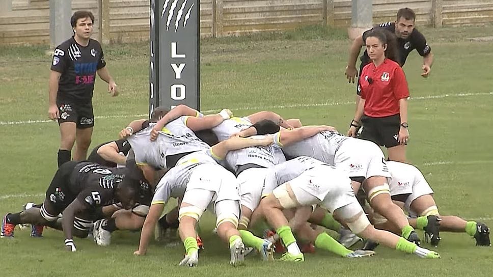 L’azione da cui è scaturita la prima meta del Biella Rugby