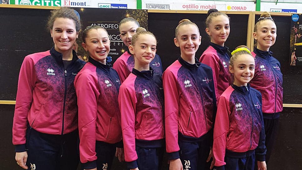 Il gruppo LC con l’istruttruce Arianna Prete: Giorgia Bonifacio, Ilaria Giabardo, Ginevra Romanini, Ginevra Segatto, Alice Cola, Andrea Viola Adamo ed Alyssa Adamo