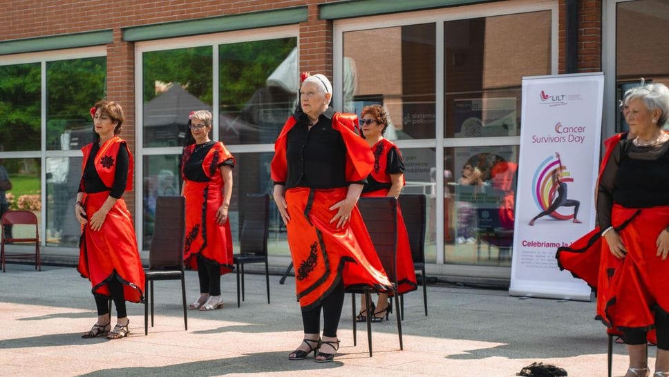 Un’immagine scattata durante l’esibizione conclusiva del corso che è stato proposto nel 2025