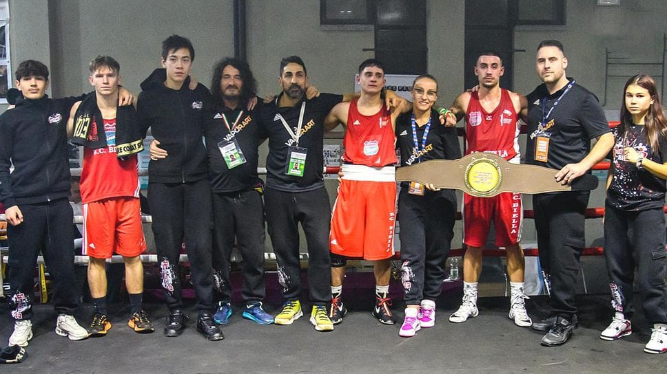 Atleti e tecnici di Boxing Club Biella