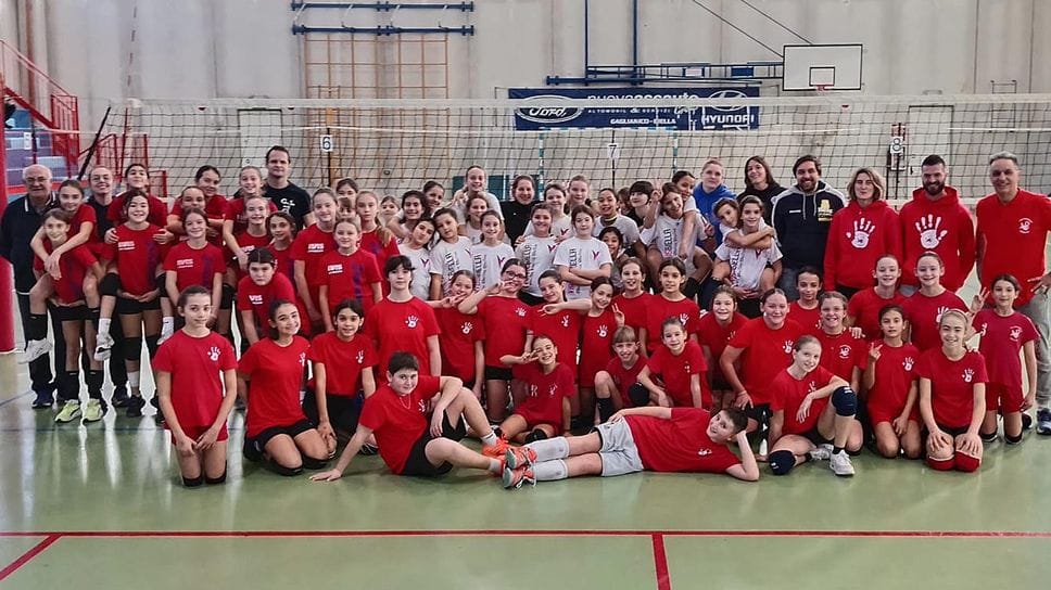 Il gruppone di atlete presenti a  Occhieppo Inferiore