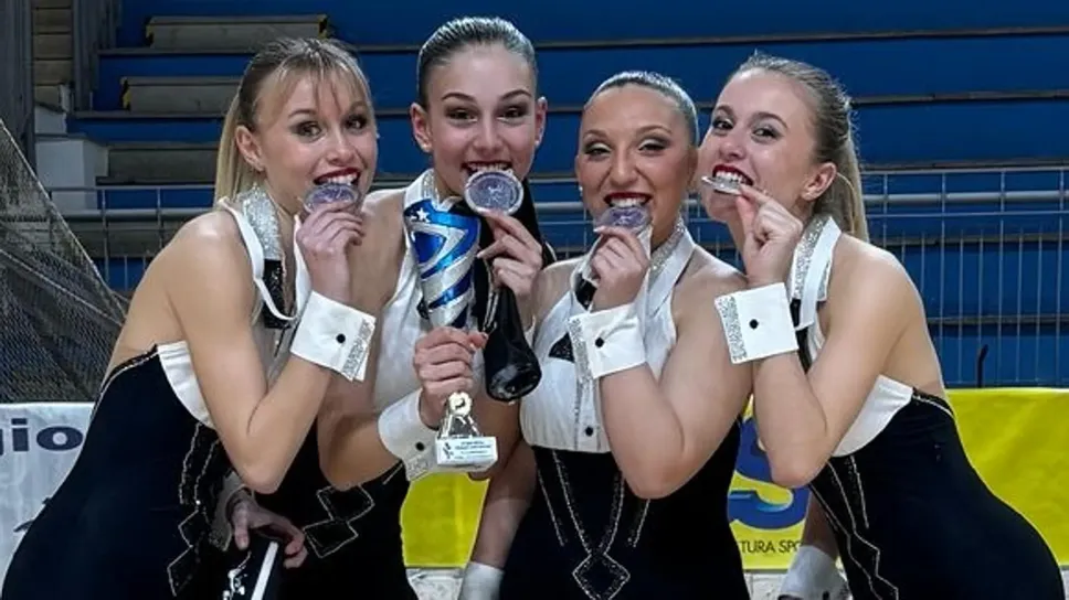 Il quartetto Golden Girls dell’ASD Skating Biella