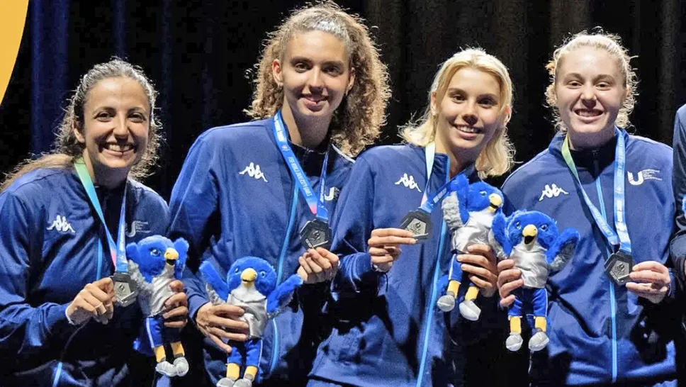 La squadra azzurra di spada femminile alle Universiadi (Foto FISU) La squadra azzurra di spada femminile alle Universiadi (Foto FISU)