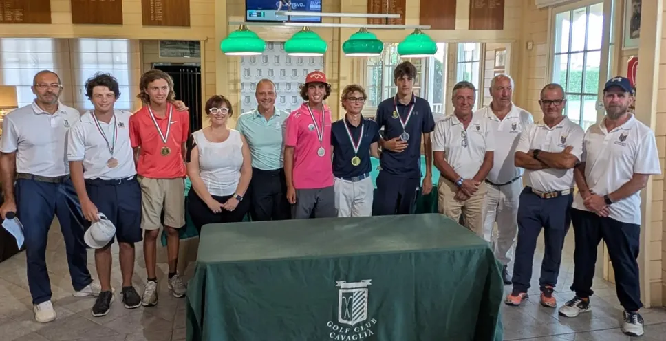 I premiati della gara maschile