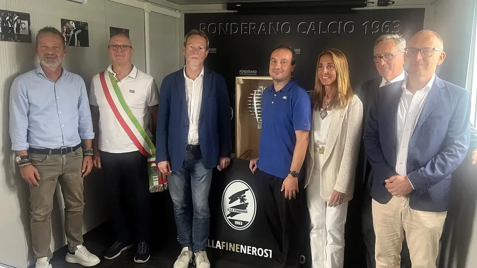 La foto “istituzionale” al termine della conferenza stampa. Da sinistra a destra: Paolo Missaggia, Roberto Locca, Emanuele Ramella Pralungo, Marco Gardiolo, Elena Chiorino, Marzio Olivero e Davide Zappalà La foto “istituzionale” al termine della conferenza stampa. Da sinistra a destra: Paolo Missaggia, Roberto Locca, Emanuele Ramella Pralungo, Marco Gardiolo, Elena Chiorino, Marzio Olivero e Davide Zappalà