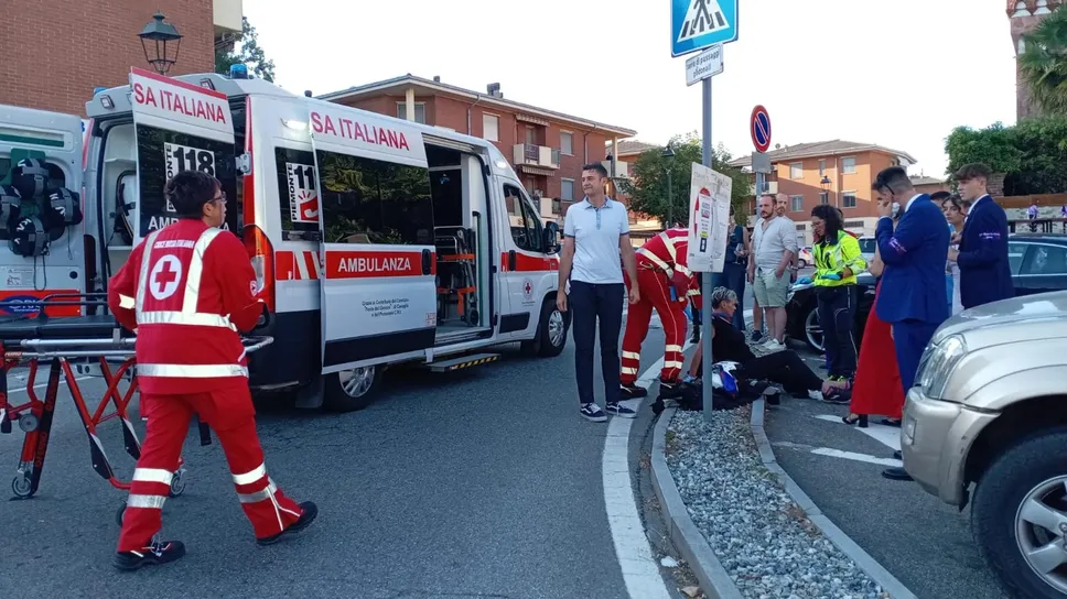 Ambulanza a Cavaglià per l’incidente Ambulanza a Cavaglià per l’incidente