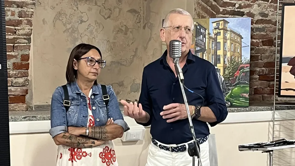 Il presidente UPBeduca Paolo Monfermoso con Roberta Galazzo, organizzatrice dell’evento