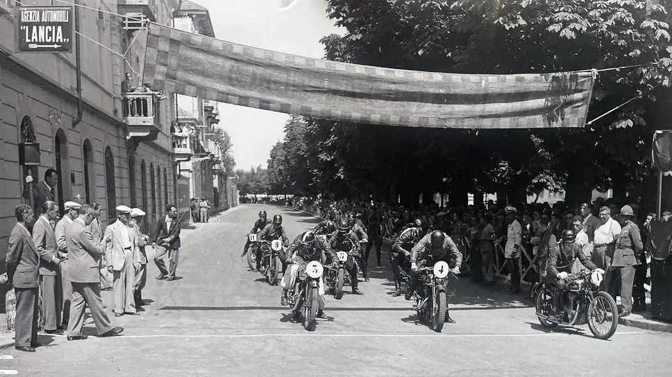 Un’immagine d’epoca della zona di partenza