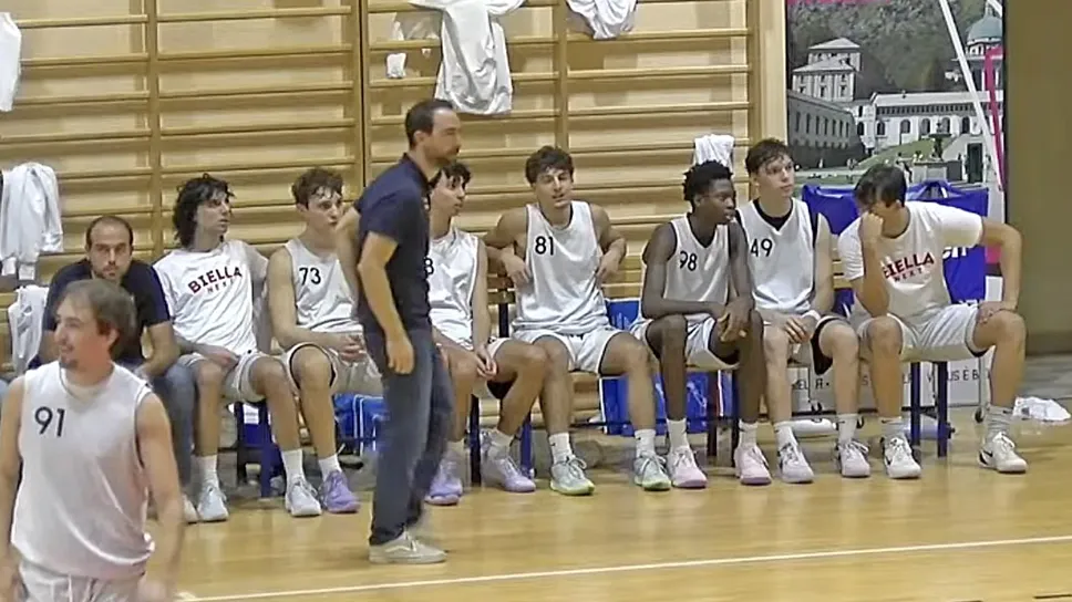 Coach Nicola Danna durante il match di sabato
