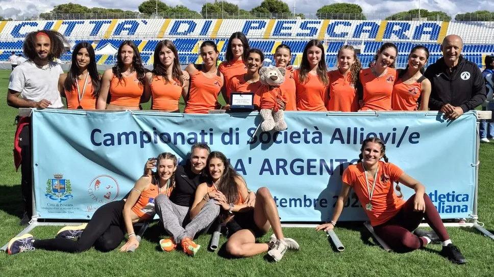 Atlete Under 18 e tecnici di FuturAtletica Piemonte a Pescara per i CdS Argento di atletica