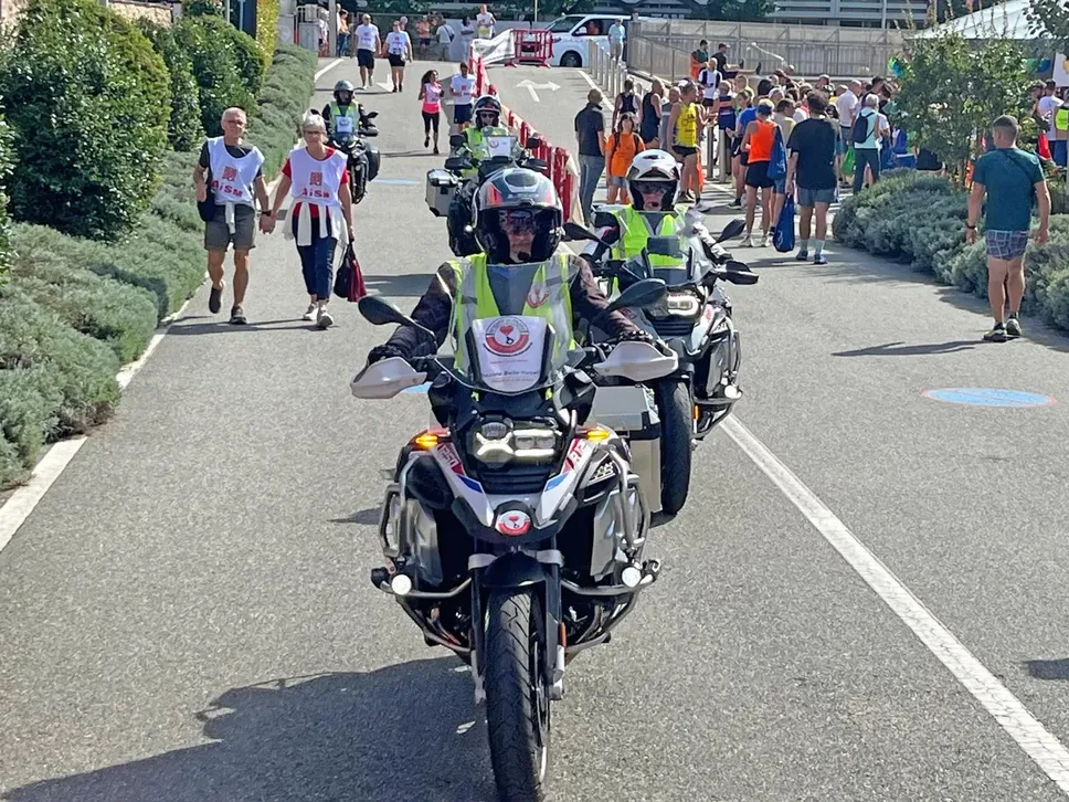 Gli Angeli in moto all’arrivo