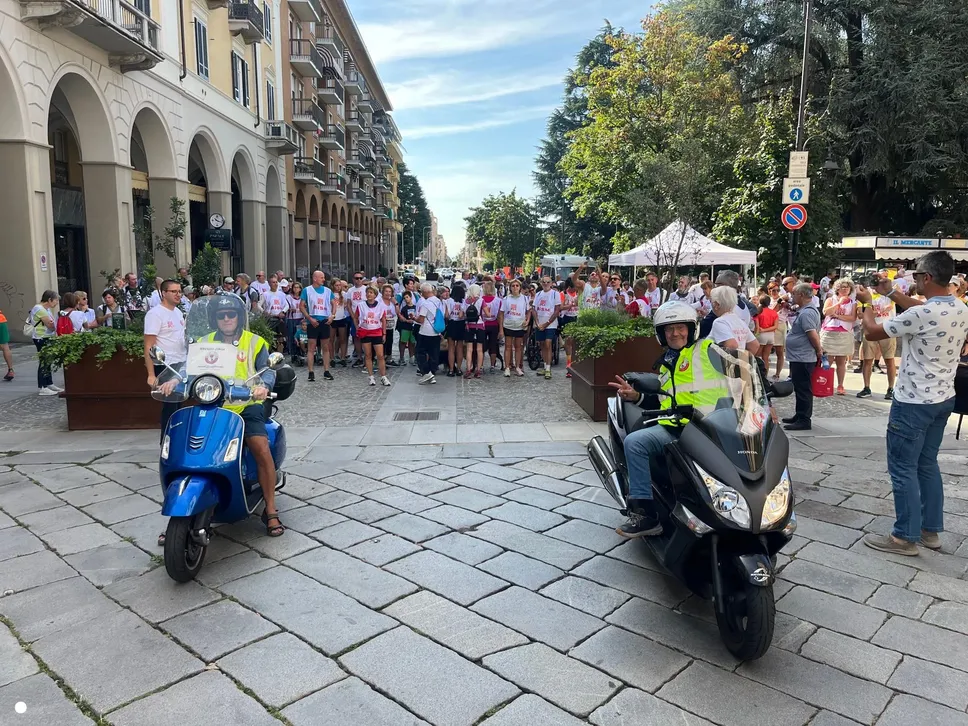 La partenza da Biella con gli Angeli in Moto