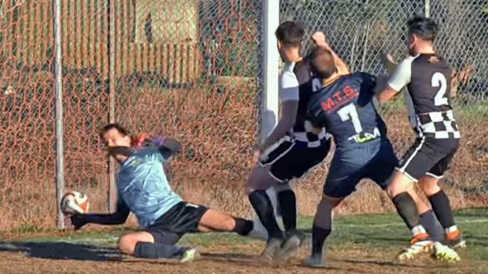 La rete di Martinazzo che ha pareggiato domenica il conto tra Valle Cervo Andorno e Bosconerese