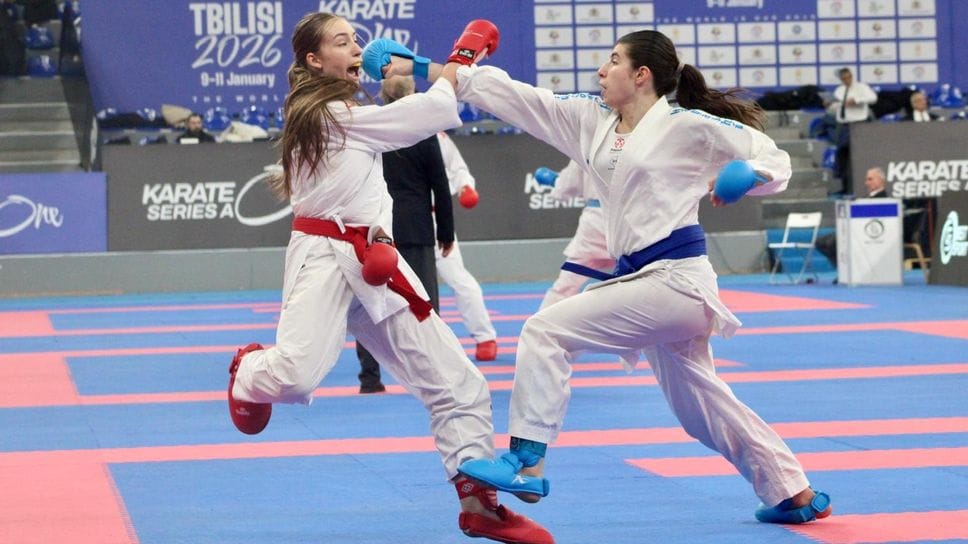 Marta Buono (a destra) durante una gara a Tbilisi