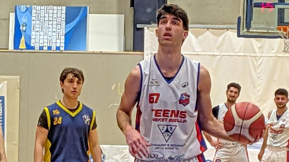 Luca Trombetta durante la gara di domenica sera