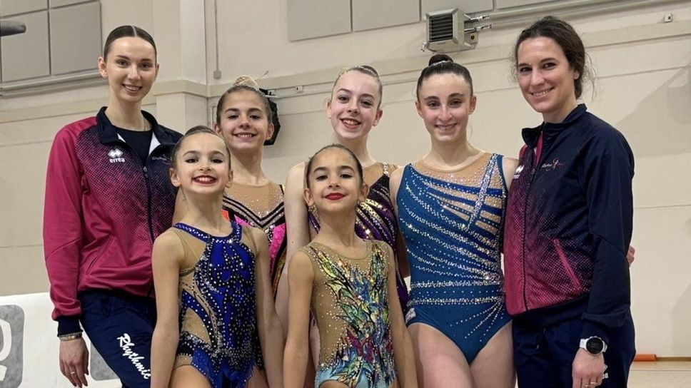Atlete e tecniche della Rhythmic School al Torneo di Desio