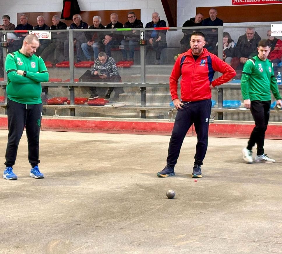Manolino durante la gara a coppie di oggi pomeriggio