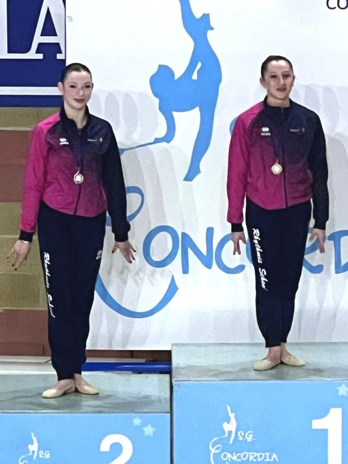 Podio argento Ilaria Giabardo, oro Giorgia Maria Bonifacio