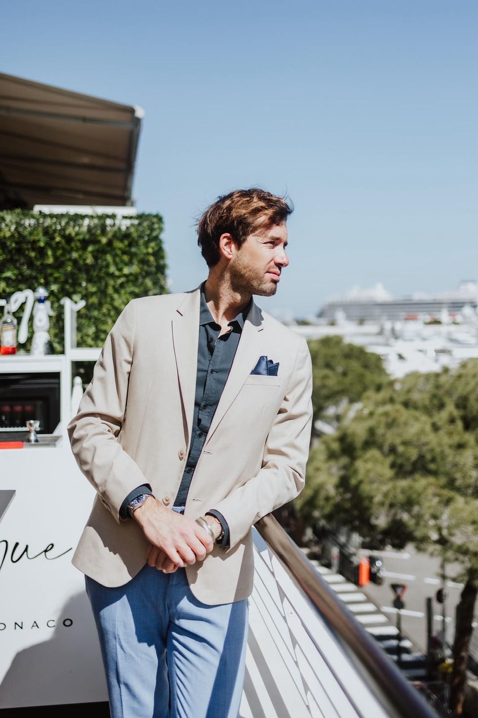 Nicola Buratto sulla terrazza di Équivoque