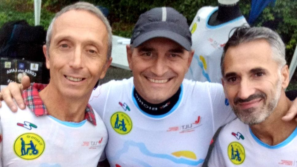 Mario De Nile e alcuni runner  del gruppo Tapa Run Biella