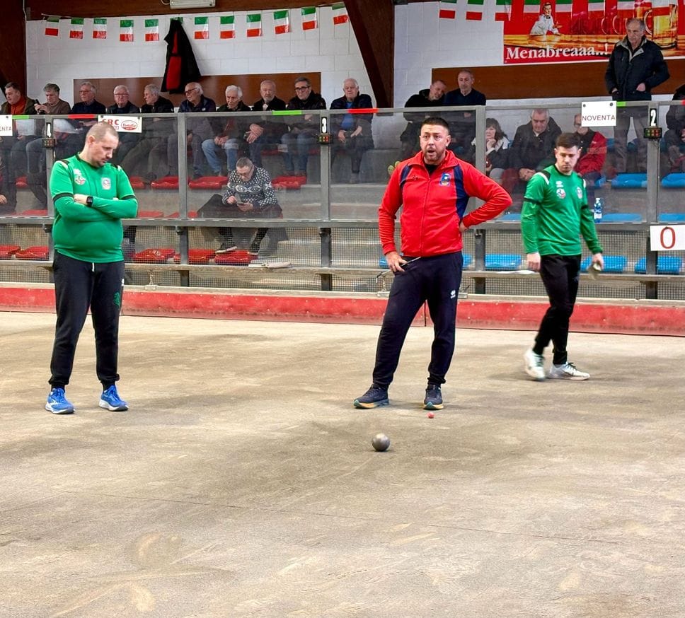 Davide Manolino durante l’incontro con il Noventa