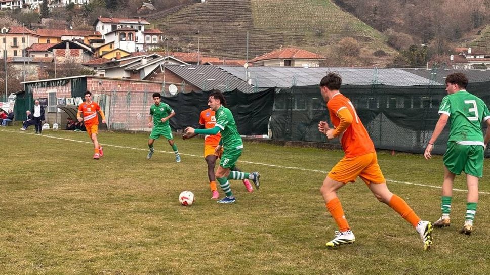 Un’immagine della partita tra Fcrv e Oleggio