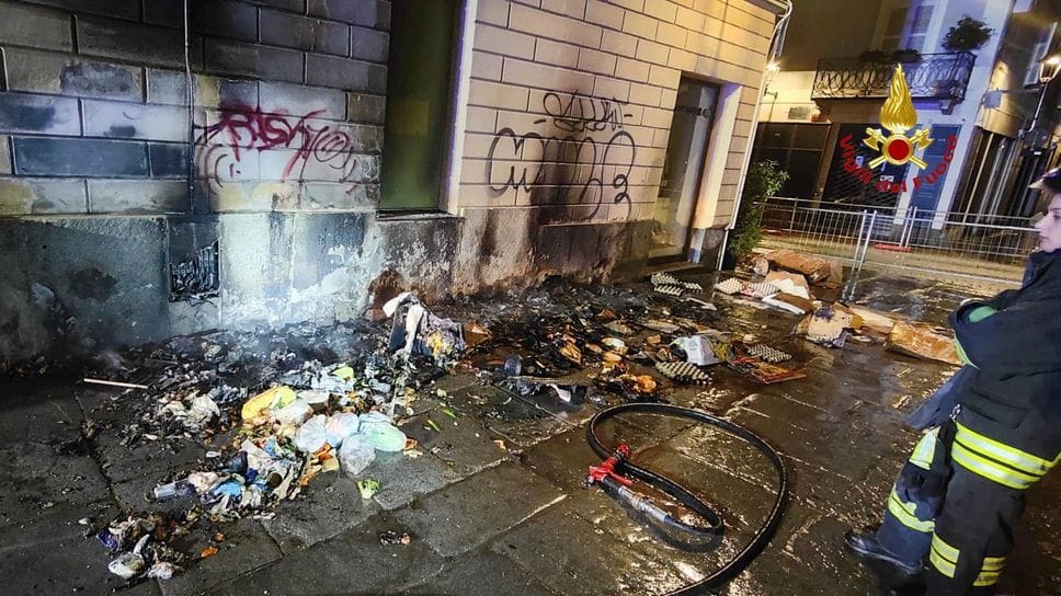 L’ultimo incendio in via Marconi a Biella