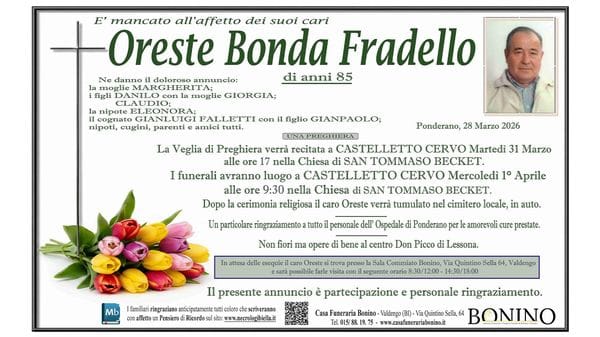 Oreste Bonda Fradello