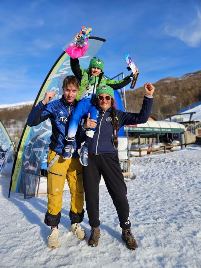 Giorgia Quaregna con gli allenatori