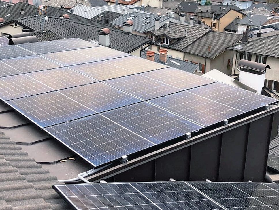 Uno degli impianti fotovoltaici civili  recentemente realizzati