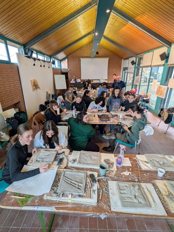 Gli artisti al lavoro