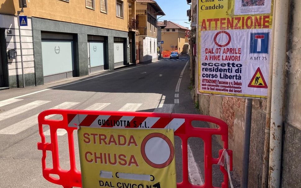 Cantiere in via Debais a Candelo: la viabilità cambia fino al 22 maggio
