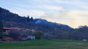 A fuoco la Burcina, danni solo al bosco