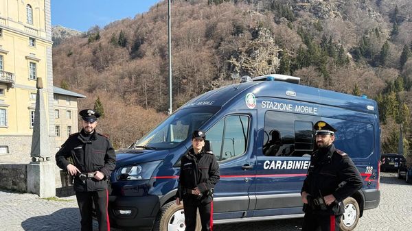 Prevenzione dei carabinieri a Oropa in occasione della Pasqua