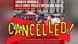 Cancellate per  maltempo le attività espositive della Croce Rossa a Oropa