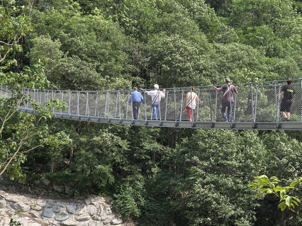 Inaugurata la passerella: a Piedicavallo il ponte sospeso di Fontanamora è il più lungo del Piemonte. Fotogallery