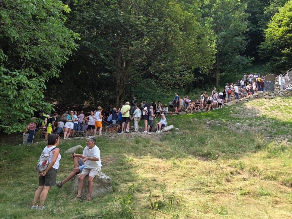 Inaugurata la passerella: a Piedicavallo il ponte sospeso di Fontanamora è il più lungo del Piemonte. Fotogallery