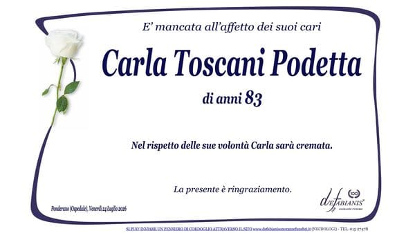 Carla Toscani Podetta