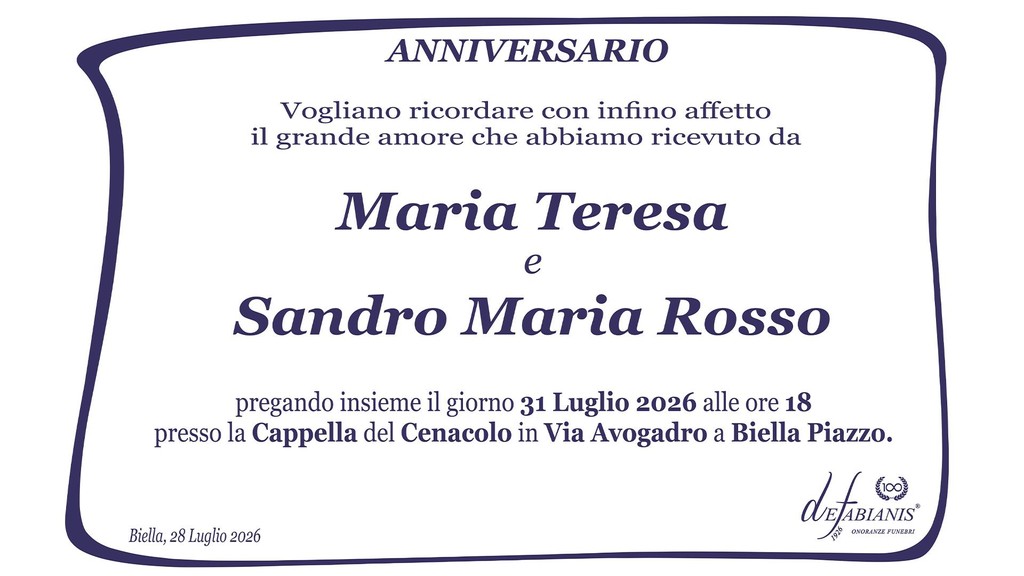 Maria Teresa e Sandro Maria Rosso