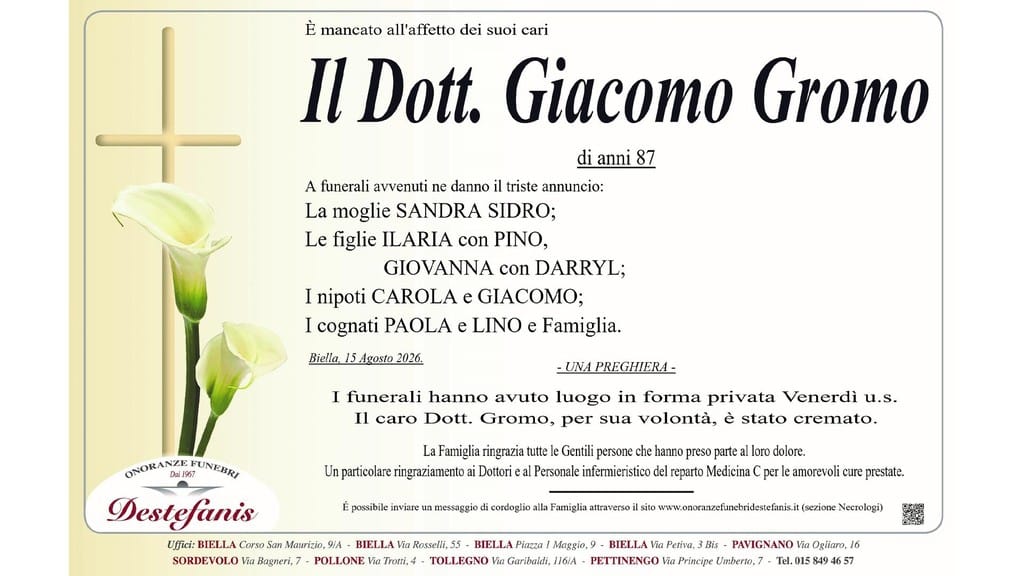 Dott. Giacomo Gromo