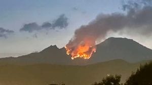 Si allarga l’incendio sul Monte Barone