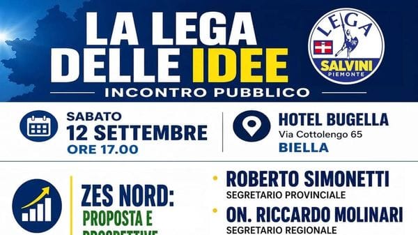 “La Lega delle idee”: sabato incontro pubblico