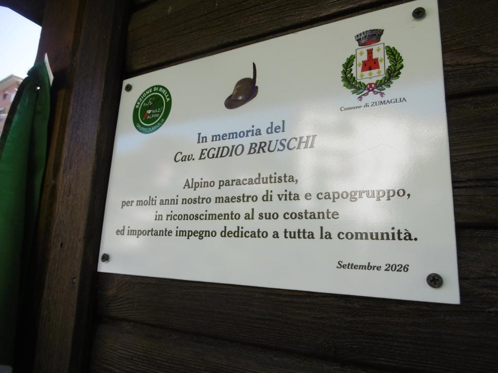 I 90 anni degli alpini di Zumaglia e l’intitolazione della sede a Egidio Bruschi